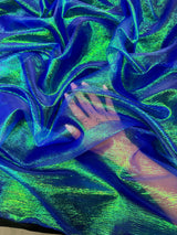 Iridescent Crushed Organza Blue