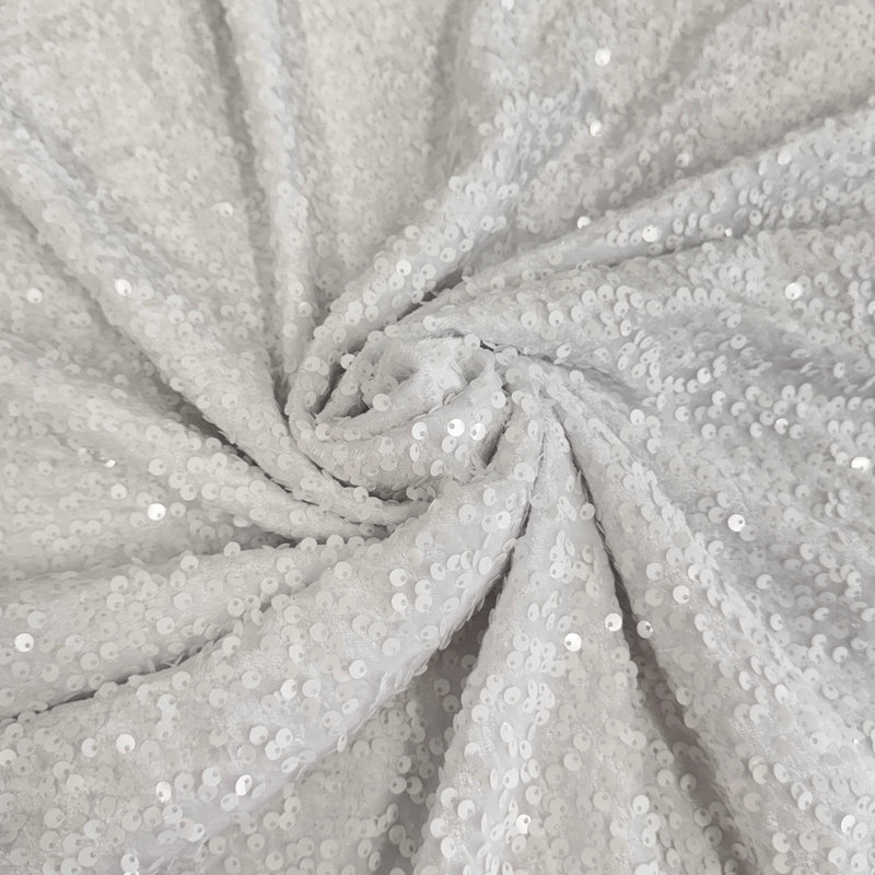 Sequin Velvet White