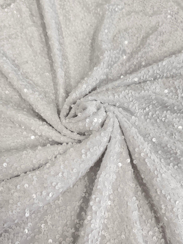 Sequin Velvet White