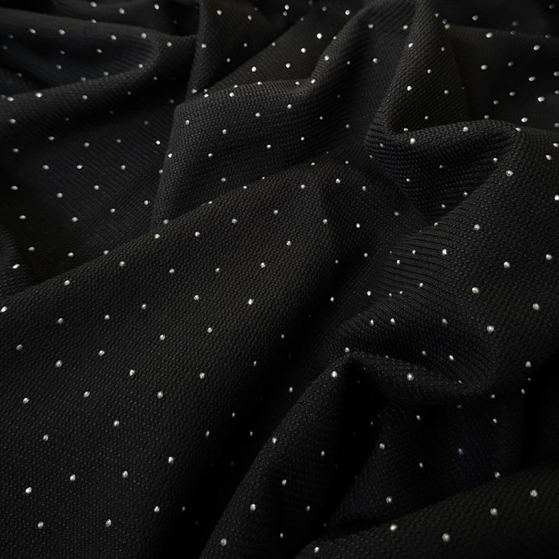 Rhinestone Beaded Knit Black