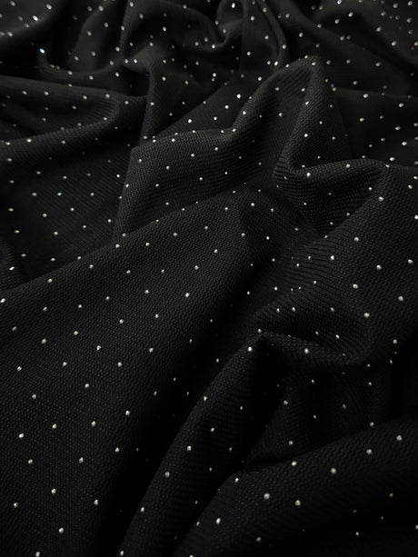 Rhinestone Beaded Knit Black