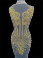 Gold Rhinestone Bodice Appliqué