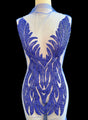 Royal Blue Rhinestone Bodice Applique