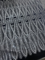 Stretch Sequin Geometric Lace Silver