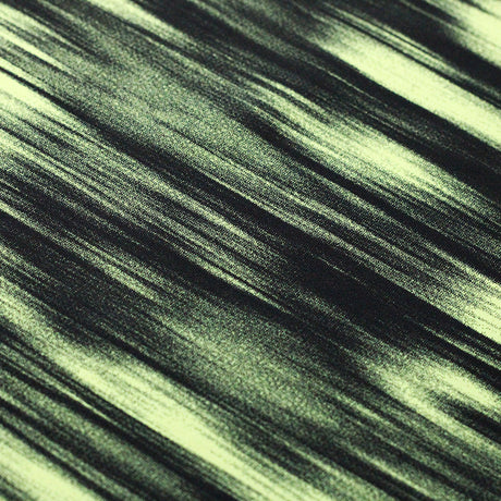 Kismet Nylon Spandex Fabric - Brazilian Print, Black Background, Striped Pattern, 58/60" Width (1 Yard)