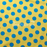 E-Z Dots Matte Nylon Spandex Fabric - Multicolor Polka Dots, 58/60" Width (1 Yard)
