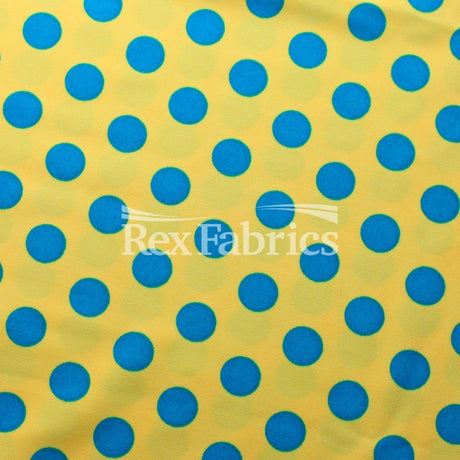 E-Z Dots Matte Nylon Spandex Fabric - Multicolor Polka Dots, 58/60" Width (1 Yard)