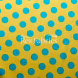 E-Z Dots Matte Nylon Spandex Fabric - Multicolor Polka Dots, 58/60" Width (1 Yard)