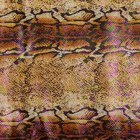 Mamba Foil Printed Polyester Spandex Fabric - Holographic Foil Print, 4-Way Stretch, 54" Width (1 Yard)