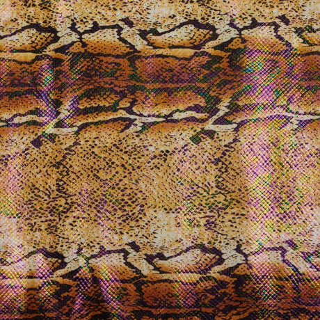 Mamba Foil Printed Polyester Spandex Fabric - Holographic Foil Print, 54" Width (1 Yard)