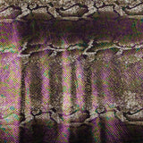Mamba Foil Printed Polyester Spandex Fabric - Holographic Foil Print, 4-Way Stretch, 54" Width (1 Yard)