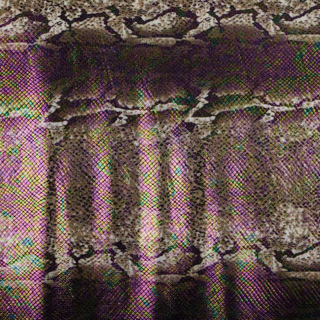 Mamba Foil Printed Polyester Spandex Fabric - Holographic Foil Print, 4-Way Stretch, 54" Width (1 Yard)