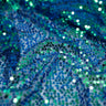 Mandy Mesh Sequin Polyester Spandex Fabric - Sequin Embroidered Mesh, Peacock, 58/56" Cut Width, 50" Usable Width (1 Yard)
