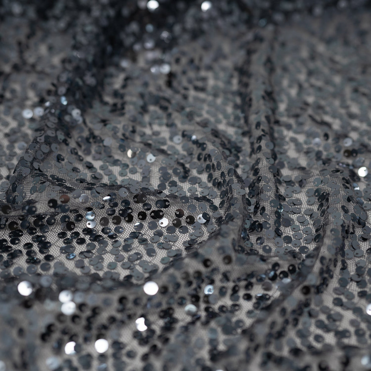 Mandy Mesh Sequin Polyester Spandex Fabric - Sequin Embroidered Mesh, Peacock, 58/56" Cut Width, 50" Usable Width (1 Yard)