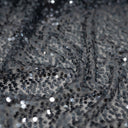 Mandy Mesh Sequin Polyester Spandex Fabric - Sequin Embroidered Mesh, Peacock, 58/56" Cut Width, 50" Usable Width (1 Yard)