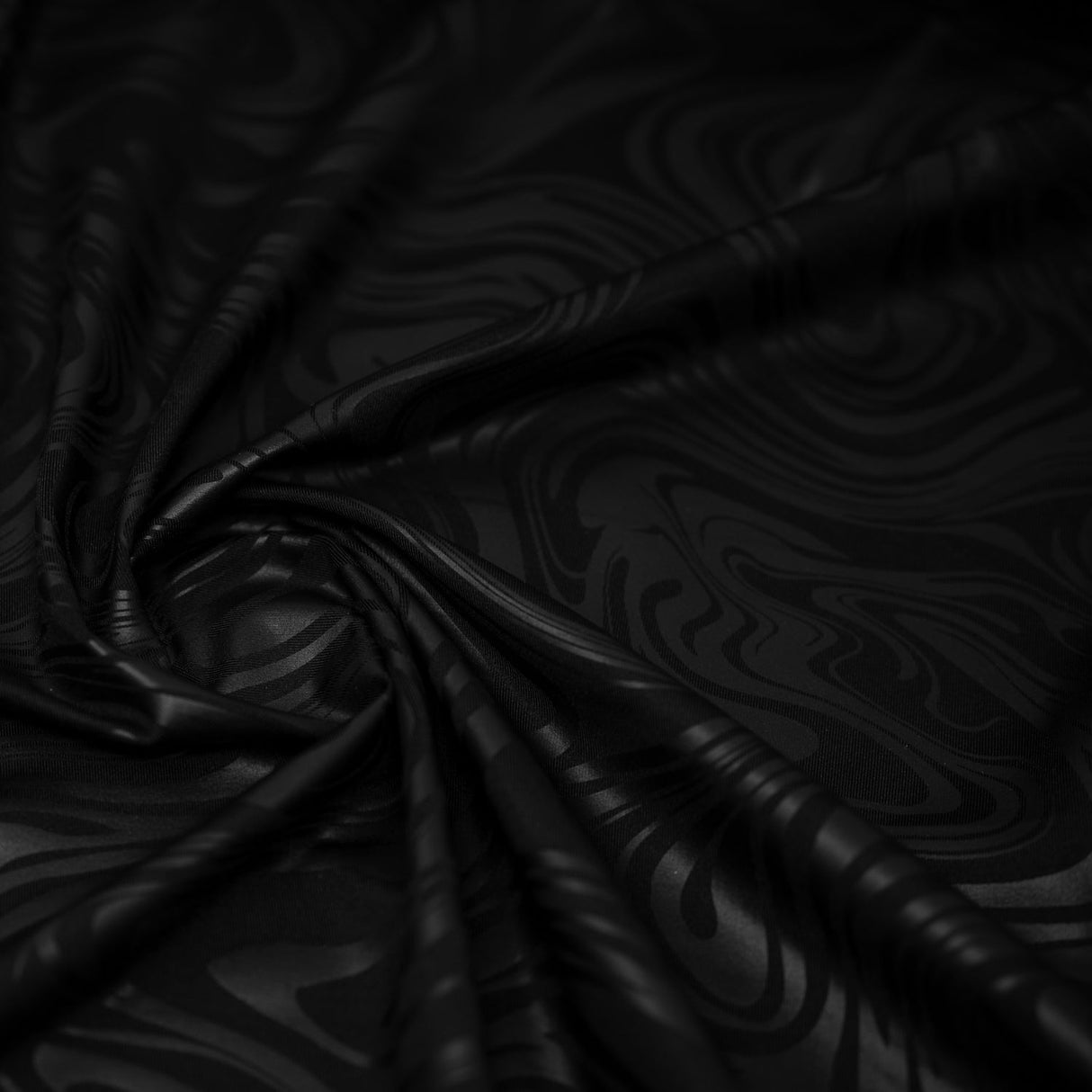 Marble Foil Printed Nylon Spandex Superflex Fabric - Metallic Marble Print, 55/56" Width, 345 GSM (1 Yard)