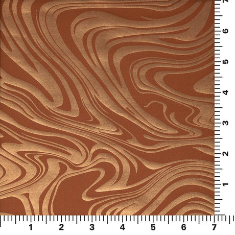 Marble Foil Printed Nylon Spandex Superflex Fabric - Marble Foil Print, 55/56" Width (1 Yard)