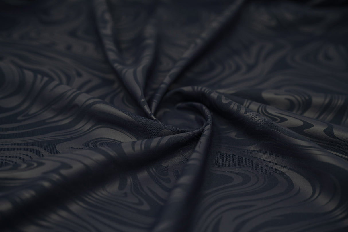 Marble Foil Printed Nylon Spandex Superflex Fabric - Marble Foil Print, 55/56" Width (1 Yard)