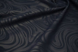 Marble Foil Printed Nylon Spandex Superflex Fabric - Metallic Marble Print, 55/56" Width, 345 GSM (1 Yard)