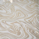 Marble Foil Printed Nylon Spandex Superflex Fabric - Metallic Marble Print, 55/56" Width, 345 GSM (1 Yard)