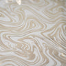 Marble Foil Printed Nylon Spandex Superflex Fabric - Metallic Marble Print, 55/56" Width, 345 GSM (1 Yard)