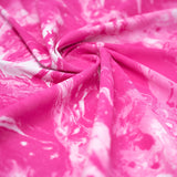 Ribbed Spandex Marble Print Fabric