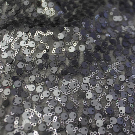 Marilyn Stretch Mesh Sequin Nylon Spandex Fabric - Embroidered Sequin Mesh, 56/58" Width, 215 GSM (1 Yard)