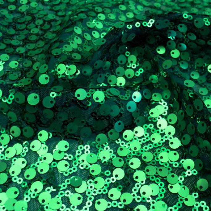 Marilyn Stretch Mesh Sequin Nylon Spandex Fabric - Embroidered Sequin Mesh, 56/58" Width, 215 GSM (1 Yard)