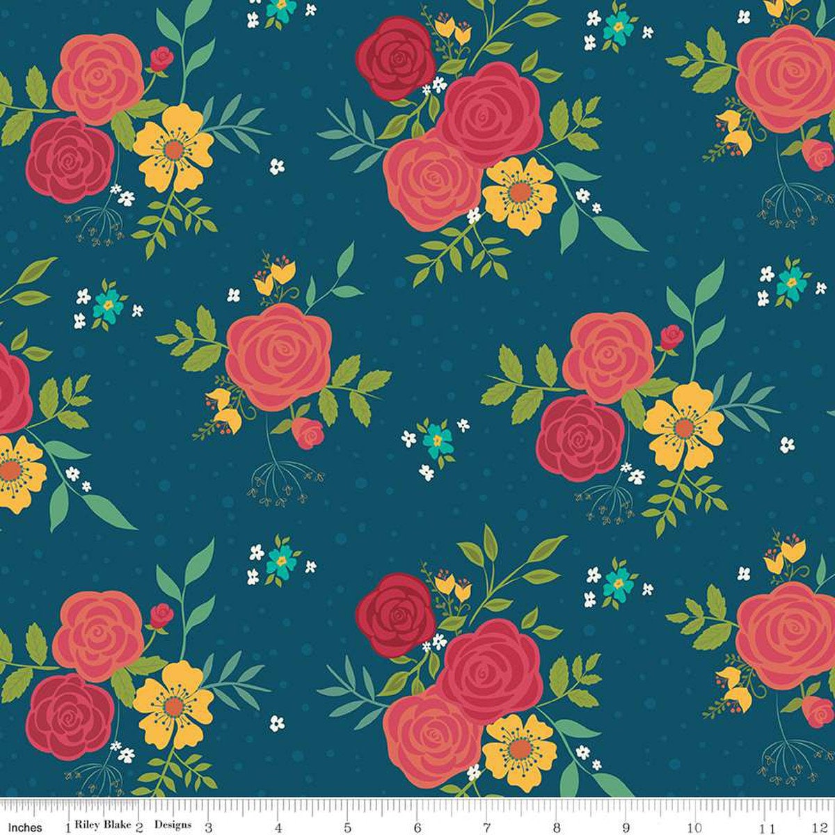 Quilting Cotton Market Street Main Navy Riley Blake