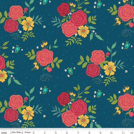 Quilting Cotton Market Street Main Navy Riley Blake
