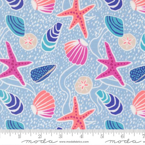 Cotton Sea Shells Fabric by the Yard