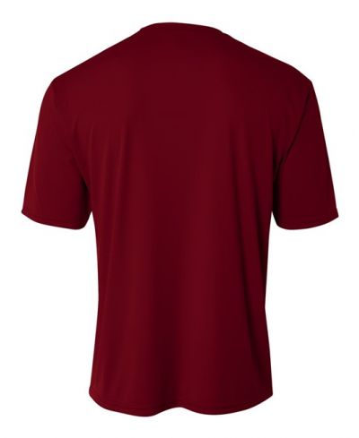A4 NB3142 Youth Cooling Performance Crew Micro Poly Interlock Fabric - Maroon, 44+ UPF, Moisture Wicking, Stain Release (1 Piece)