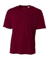 A4 NB3142 Youth Cooling Performance Crew Micro Poly Interlock Fabric - Maroon, 44+ UPF, Moisture Wicking, Stain Release (1 Piece)