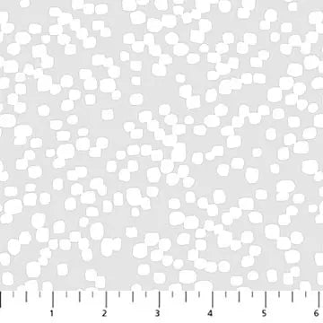 Cotton Print Marshmallow Gray Dewfall Fabric 44/45"