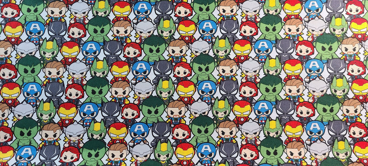 Quilting Cotton Marvel Comics Avengers Kawaii Characters