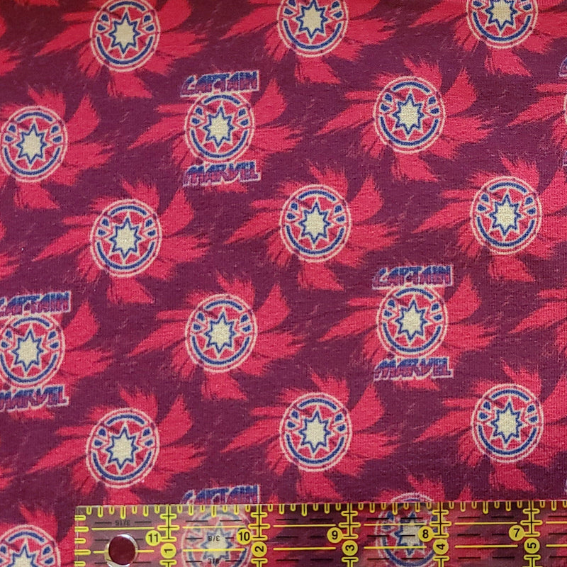 Knit Fabric Captain Icon Marvel Stretchy 58" Wide