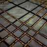 Glitter Stretch Mesh Black Plaid