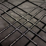 Glitter Stretch Mesh Black Plaid