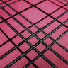 Mary Jane Glitter Stretch Mesh Polyester Spandex Fabric - Plaid, Black Flocking, Glitter, 54" Usable Width (1 Yard)