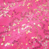 Stretch Lace Sequin Fabric Hot Pink Iridescent