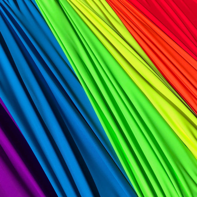Matte Nylon Spandex Fabric - Neon Collection, Solid Colors, 58" Width (1 Yard)