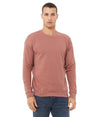 Bella Canvas 3945 Cotton Polyester Fabric - Mauve, Unisex Pullover Crewneck Sweatshirt, Fleece (1 Piece)