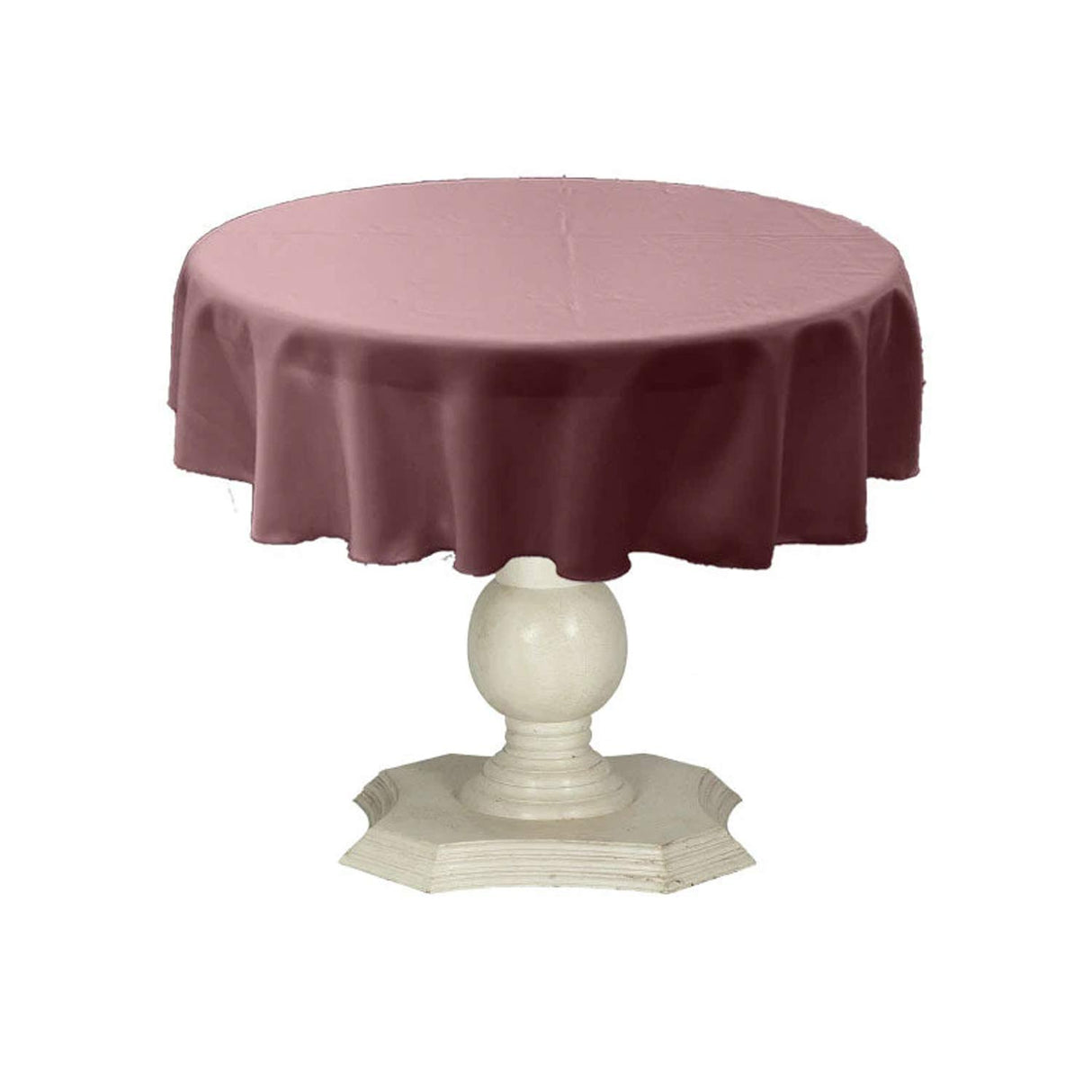 Tablecloth Dull Bridal Satin Fabric - Solid Color, 42" Round (1 Piece)