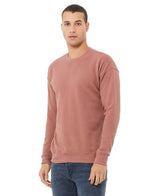 Bella Canvas 3945 Cotton Polyester Fabric - Mauve, Unisex Pullover Crewneck Sweatshirt, Fleece (1 Piece)