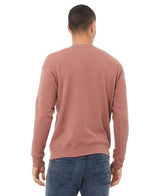 Bella Canvas 3945 Cotton Polyester Fabric - Mauve, Unisex Pullover Crewneck Sweatshirt, Fleece (1 Piece)