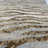 Maximus 187 Polyester Viscose Blend Fabric - Safari Zebra Animal Print, Color-Changing Flat Weave, 7'6" X 10'3" (1 Rug)