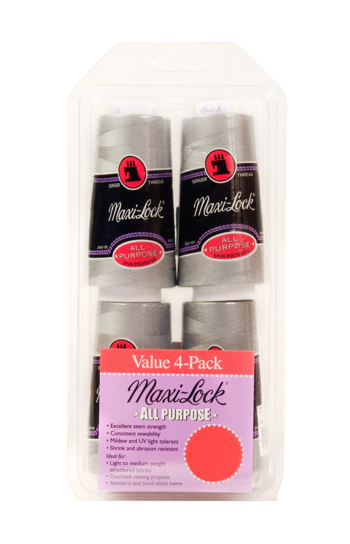 All-Purpose Thread Set 4-Pack Light Grey