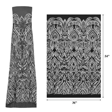 Maya Stretch Mesh Sequin Polyester Spandex Fabric - Black/Navy, Black/Red, Tan/Black, Black/Gold, Black/Black, Black/Silver, White/Silver, White/White, 54" Width (1 Yard)
