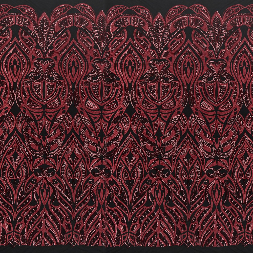 Maya Stretch Mesh Sequin Polyester Spandex Fabric - Black/Navy, Black/Red, Tan/Black, Black/Gold, Black/Black, Black/Silver, White/Silver, White/White, 54" Width (1 Yard)