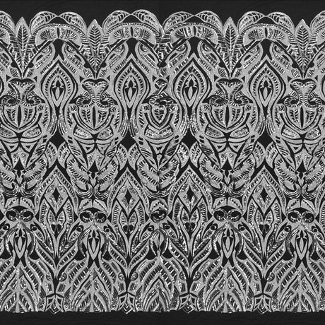 Maya Stretch Mesh Sequin Polyester Spandex Fabric - Black/Navy, Black/Red, Tan/Black, Black/Gold, Black/Black, Black/Silver, White/Silver, White/White, 54" Width (1 Yard)